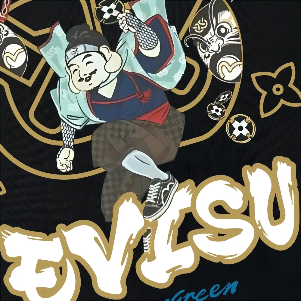 Evisu 2025New Arrival T ⚠ Quality⚠ Same Style T 。 ，Black S-XXL，White S-XXL，Gray M-XXL，Red S-XXL， Red M-XXL